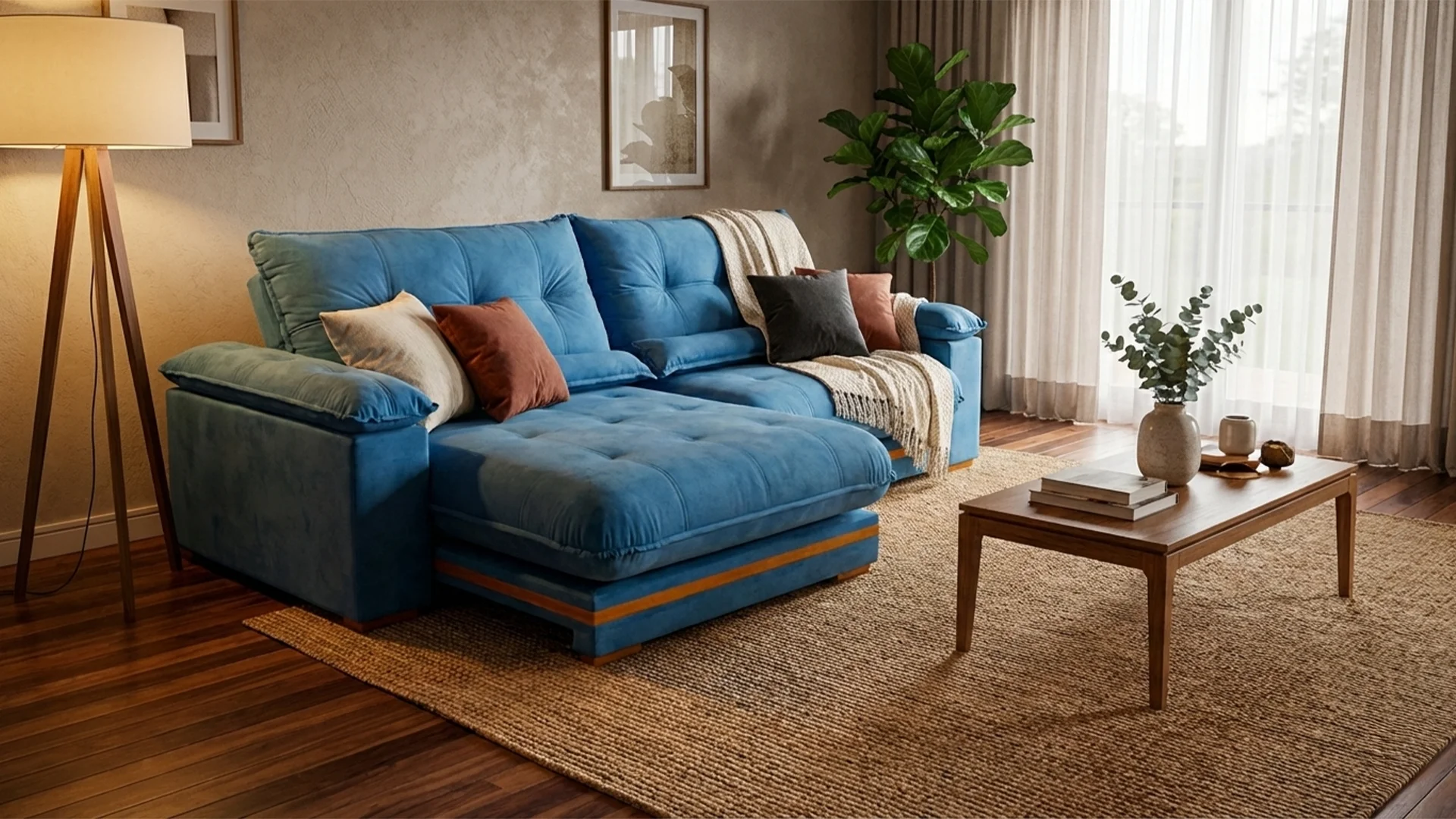 Sofá Azul Moderno